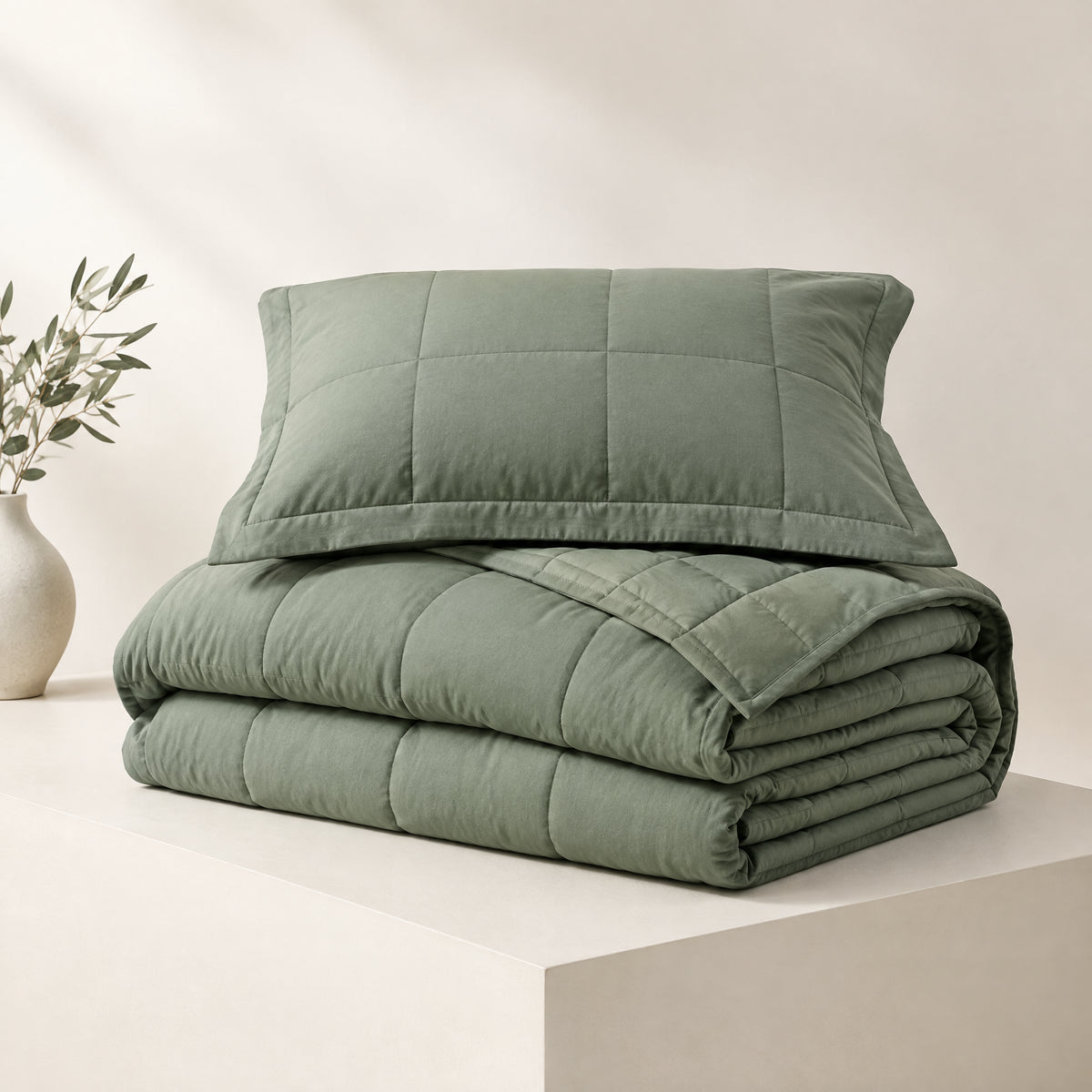 Sage Retreat Quilted Comforter